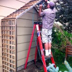 Building Repurposed Lattice Arbor