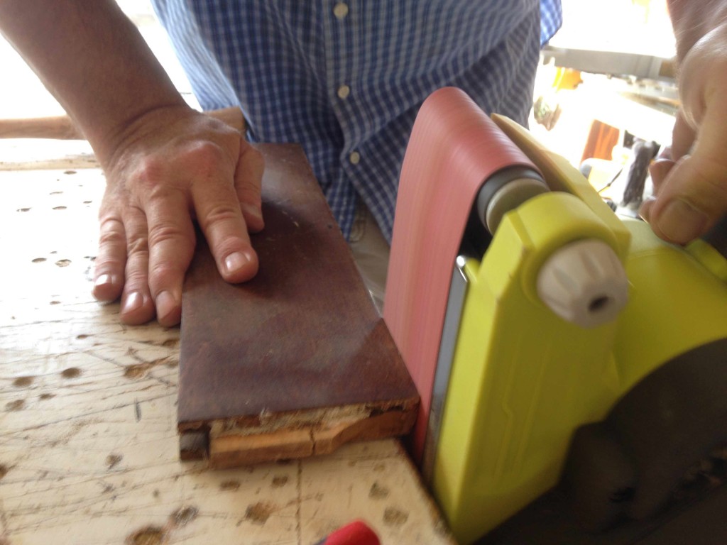 Smooth Out Wood With Belt Sander