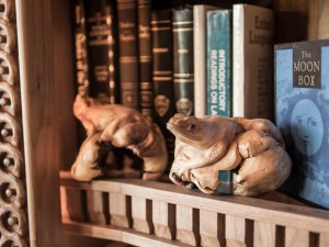 Doug Sr. Home Library Carved Frogs        