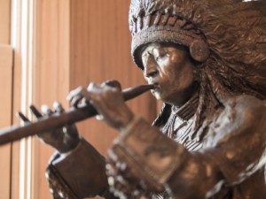 Doug Sr. Home Library Bronze Native American Statue         
