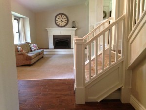 Hillan Home Remodel Stairway and Fireplace Mantel          