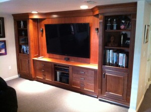 Holmes Entertainment Center Cherry Wood    