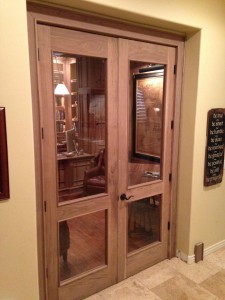 Doug Jr. Home Office Glass Doors Walnut Frame   