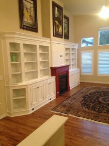 Mcvey Built In Bookcases and Fireplace Surround   