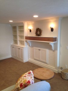 Edmunds Basement Fireplace Remodel   