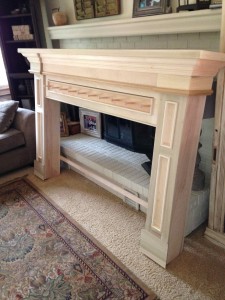 Jones Fireplace Mantel Poplar With Stocking Pegs Insert   