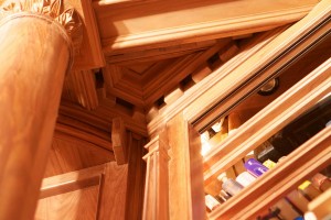 Crazy Corner Crown Molding Walnut Wood       