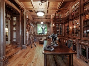 Doug Sr. Home Library Overall View With Front Yard Window       